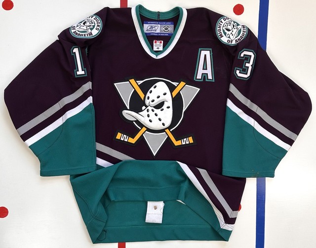 Vintage Anaheim Ducks NHL Hockey Adidas Player Issue Jersey size 46