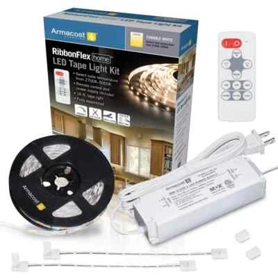 NEW Ribbon Flex Home Tunable White LED Tape Light Kit w/ Remote, 16 ft 421501 - Image 1 of 4