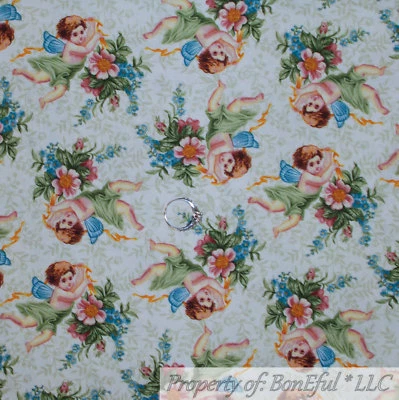 Edredón de algodón BonEful de tela FQ de colección ángel querubín bebé niña niño hada rosa flor Foto 1 de 4