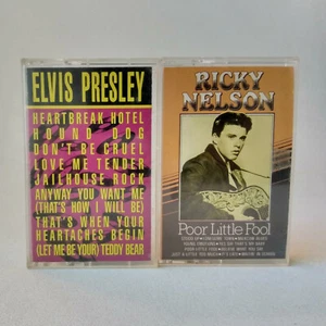 ELVIS PRESLEY & RICKY NELSON - Poor Little Fool & Top Ten Hits TESTED Tape Lot - Picture 1 of 7