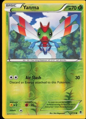 Pokemon - Yanma #3/119 - XY - Phantom Forces Reverse Holo - Image 1 of 2