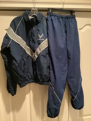 USAF Air Force PT small regular Jacket, Medium regular pants Jogger Suit Workout - Image 1 of 4