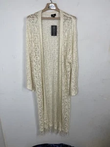 Curations Duster Cardigan Donna XL Country Festival Lungo Boho Frange Maglione - Foto 1 di 7