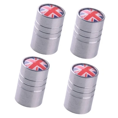 Universal Car Air Valve Caps Dustproof Tire Valve British UK Flag 4x/Set/ - Image 1 of 4