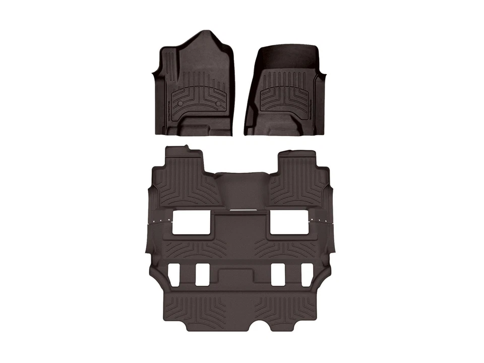 WeatherTech FloorLiner HP for 2015-2020 Chevrolet Tahoe - Full Set, Black - Image 1 of 1