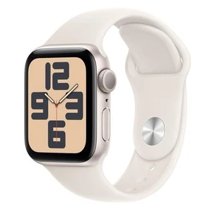 Apple Watch SE 2nd Gen. 40mm Aluminum Case with S/M Sport Band - Starlight (GPS) - Picture 1 of 2