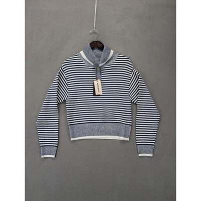 Sonia Rykiel Paris Striped Knit Cropped Pullover Sweater XS New With Tags - Image 1 of 4