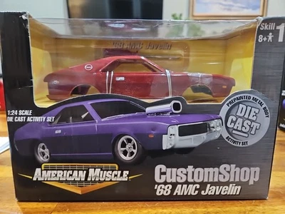 RARE Ertl Red 68 AMC AMX STOCK Custom Shop American Muscle 1:24 Die Cast Kit NIB - Image 1 of 4
