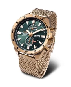 VOSTOK EUROPE Men Analog Quartz Casual Watch Classic Dress Green Dial Waterproof - Picture 1 of 2
