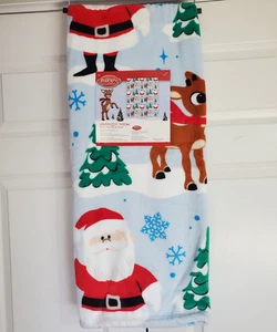 Rudolph Rentier mit roter Nase übergroße Weihnachten Decke 50" x 60"🎄🎅NEU - Bild 1 von 5