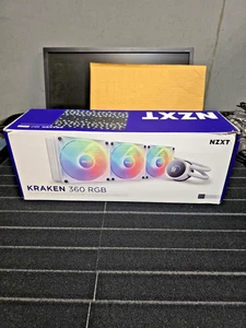 NZXT KRAKEN RGB 360 Blanco Simple Enfriador CPU Refrigeración por Agua RL-KR360-W1 FN1874 - Imagen 1 de 9
