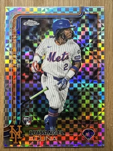 2025 Topps Chrome Luisangel Acuna X-FRACTOR Parallel RC Rookie #56 New York Mets - Picture 1 of 2
