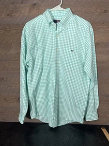 Camisa Tucker Vineyard Vines Calce Clásico Para Hombre Pequeña VERDE AZULADO/Blanca LS - Imagen 1 de 5