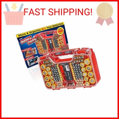 Ontel Battery Daddy Storage & Organizer Case with Tester, Stores & Protects Up t - Image 1 of 2