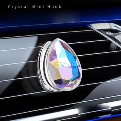 Crystal Home Car Dashboard Hanger Holder Bag Cloth Grocery Logo Hook for Jaguar Foto 1 de 3