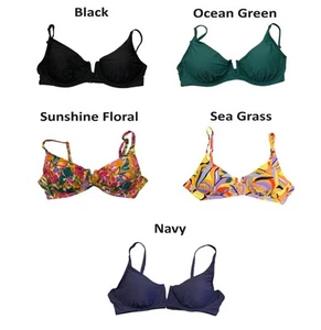 Anne Cole Limited Edition Ladies Swim V-Wire Bikini Top - Picture 1 of 7