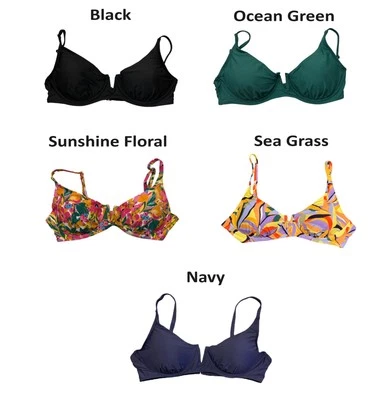 Top de bikini Anne Cole edición limitada para nadar con alambre en V para dama Foto 1 de 3