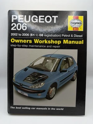 Haynes Peugeot 206 Petrol & Diesel 2002-2006 (51-06 reg) Owners Workshop Manual - Image 1 of 3