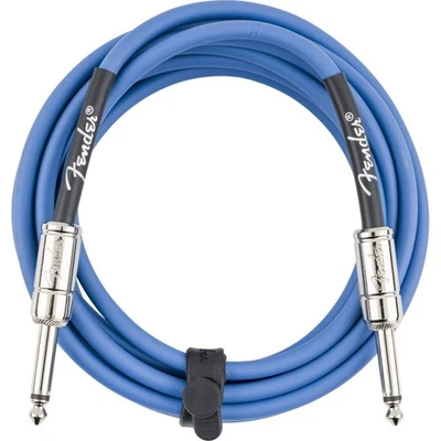 Fender Contour 10' Guitar Cable Lake Placid Blue Nickel Plated Connectors - Image 1 of 3