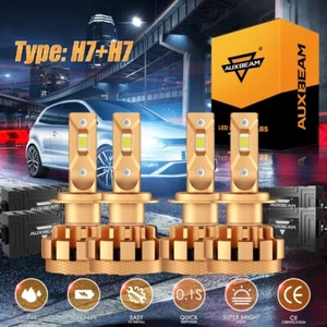 Kit de bombillas de faros LED Canbus AUXBEAM H7+H7 6000K 18000LM brillantes - Imagen 1 de 12