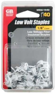 Gardner Bender 1/8" Low Voltage Insulated Staples 40pcs MSW-1540 - Picture 1 of 1