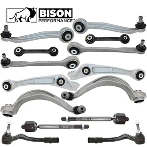 Bison Performance 14pc Front Control Arms Sway Bar & Tie Rods Kit For A4 Q5 S4 - Picture 1 of 12