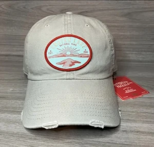 Crater Lake National Park Oregon Patch Strapback Hat Cap Tan American Needle NEW - Picture 1 of 5