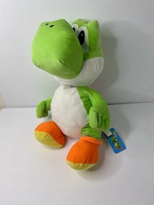 Nintendo Super Mario 20 pulgadas Yoshi almohada de peluche juguete carcasa verde bolsillo con etiqueta Foto 1 de 4