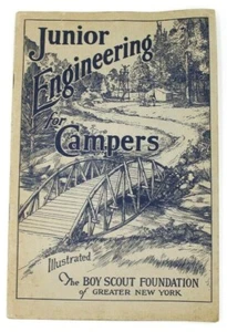 1926 Junior Engineering for Campers Book Boy Scout Foundation of Greater NY BSA - Picture 1 of 4