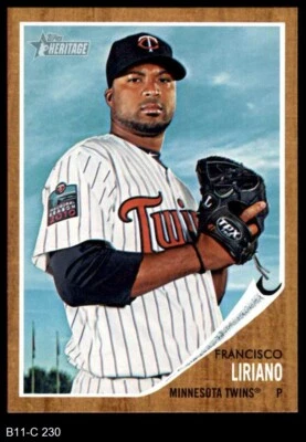 2011 Topps Heritage #230 Francisco Liriano Twins 8 - NM/MT - Image 1 of 2