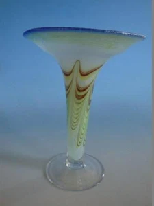 RSHK18-113: Schöne Eisch Glas Kunstglas Vase lüstriert 1978 - Bild 1 von 3