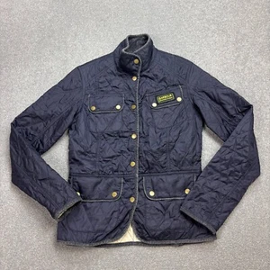 Barbour Jacket Womens X Small Blue Quilted Hunting Field Country Coat Lady - Picture 1 of 8