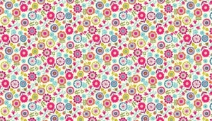 2m Makower Papillion Floral 1762, 100% Cotton - Picture 1 of 1