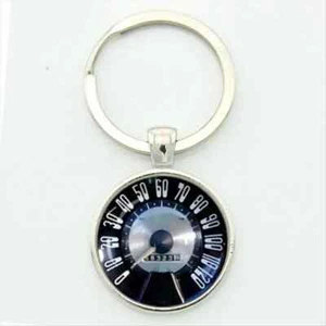 Unique Car Speed Car Mileage Dashboard Key Chain Ring Retro Silvery Men Women - Picture 1 of 5