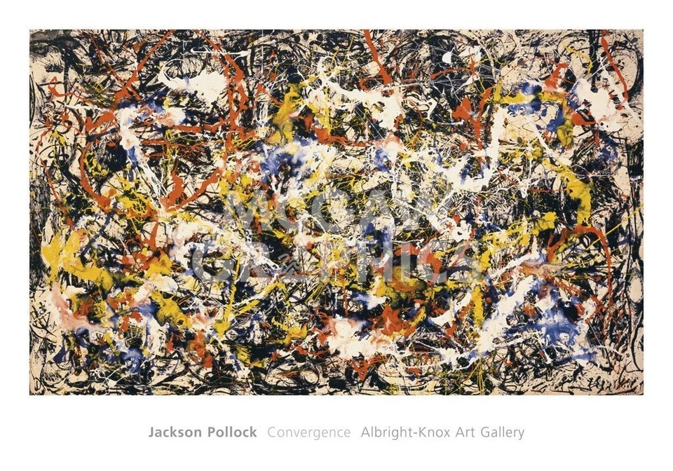 Convergence, Jackson Pollock, Wall Decor Home Art Print Poster  28" x 40"    996 - Image 1 of 1