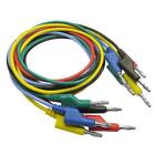 Set of 5 P1036 Banana to Banana Test Leads Test Cable   Plug Cable 4mm