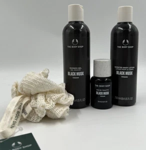 The Body Shop Black Musk Full Size Gift Set Body Wash & Lotion Plus Edt 30ml - Picture 1 of 3