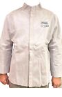 Premium Leather Welders Welding Safety Jacket Heat Resistant White XL