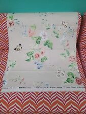 Brunschwig & Fils Chinese Flowers Floral Fabric Chinoiserie Panel, Cotton Chintz