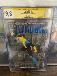 INVINCIBLE #1 Blue Foil Signed Gold Ink Robert Kirkman Cory Walker CGC 9.8 BOLD - Picture 1 of 2