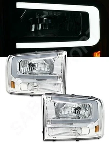 Faros estilo de 1 pieza con barra C LED para Ford SuperDuty 1999-2004/Excursion - Imagen 1 de 7