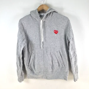 Comme des Garcons play womens jumper hoodie size S grey long sleeve cotton110137 - Picture 1 of 12