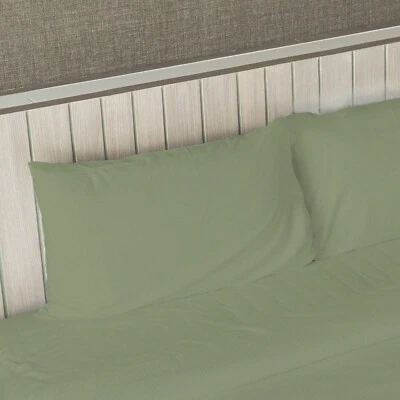 Sábanas de lujo para cama 1800 unidades 4 piezas sensación de bambú baño bolsillo extra profundo suave Foto 1 de 4