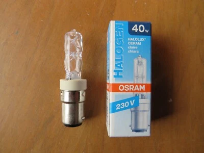 NEUE OSRAM HALOLUX CERAM B15d / SBC 40W 64467 KL KLAR CLEAR 40 WATT DIMMBAR !! - Bild 1 von 4