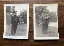 Policman 1943 Happy Herb in Uniform with Gun in Holster 2 Small Vintage Photos