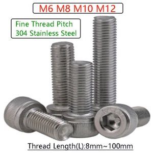Cap Screws Fine Pitch Thread Allen Socket Bolt Hexagonal Key Screw M6 M8 M10 M12 - Imagen 1 de 82