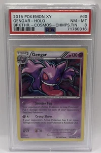 PSA 8 2015 60/162 GENGAR COSMOS XY BREAKTHROUGH HOLO CHAMPION TINS - Picture 1 of 2