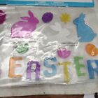 Easter  Bunny & Eggs, Flowers Window Gel Cling Stikers