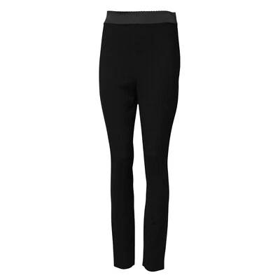 DOLCE & GABBANA Pantalones Leggings de Lana Negros Elastizados Mujer Pantalón IT40/US6/S 620usd Foto 1 de 4
