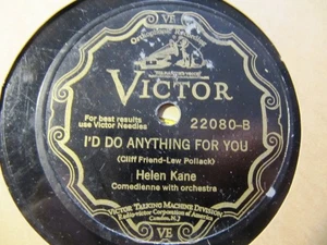 1929 HELEN KANE Betty Boop He's so Unusual I'd do anything for you VICTOR 22080 - Picture 1 of 2